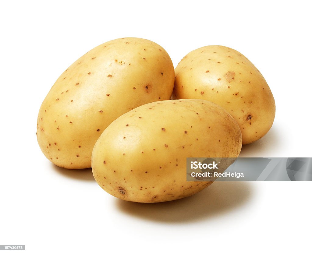 three Potatoes  Raw Potato Stock Photo