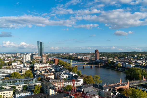 istock Frankfurt Skyline  with River, Bridge and Skyscrapers 1574309280