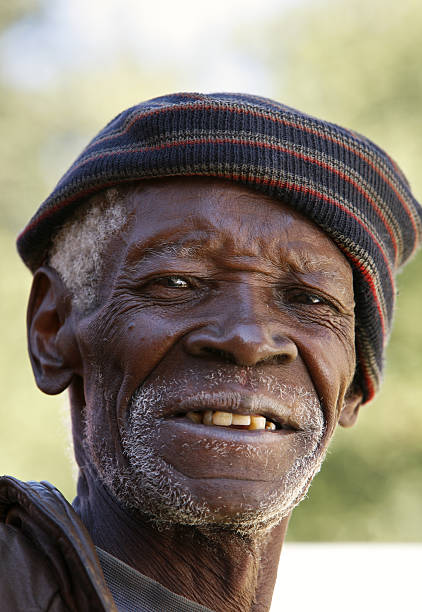 istock Aged black man smiling portrait 157431419