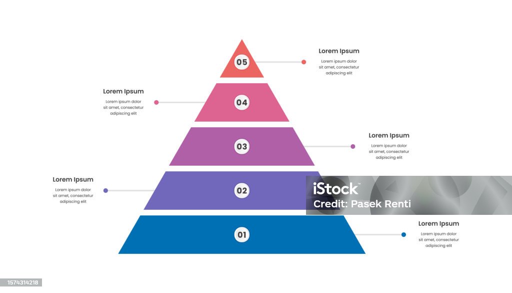 Triangle Pyramid Visual Triangle Pyramid Infographic Template For Business Presentation Stock ...