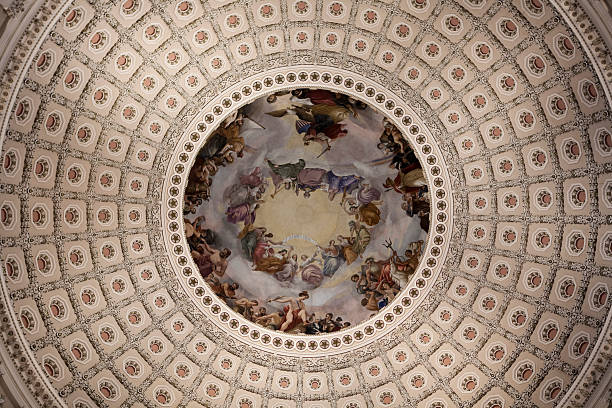 Inside of Capitol Dome, Senate in Washington DC Washington DC capitol dome interior rotunda, place of the House of Representatives and Senate.    Check out my  united states capitol rotunda photos stock pictures, royalty-free photos & images