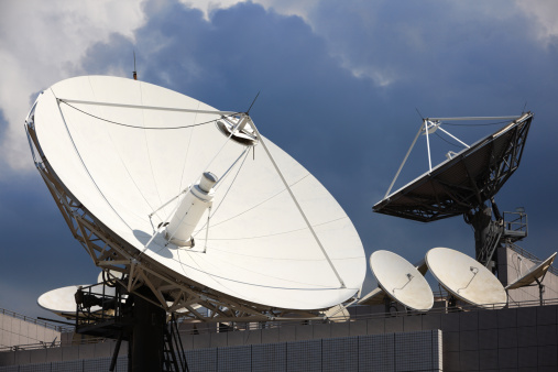 Satellites for telecommunications industry aimed into space