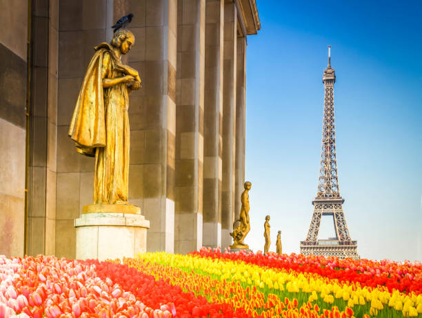 istock eiffel tour and statues of Trocadero 1574330351