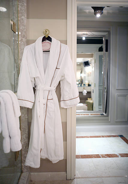 istock Plush robe in fancy hotel room 157433195
