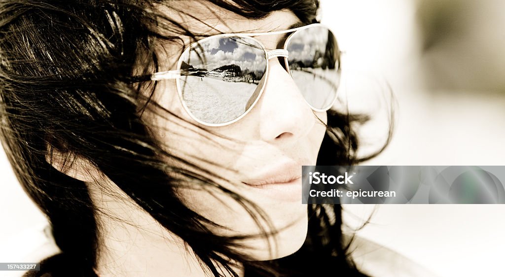 Inverno reflexão em Óculos de Sol - Royalty-free 20-29 Anos Foto de stock