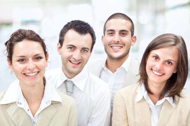istock Happy business team work harmony at office 157433330