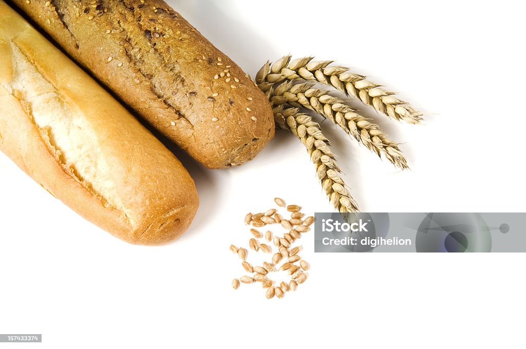 バゲットと白小麦 - カットアウトのロイヤリティフリーストックフォト
