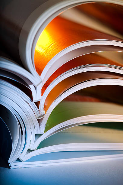 istock Macro shot of opened magazines 157433438