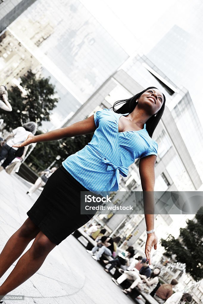 Woman with Head Back  20-29 Years Stock Photo