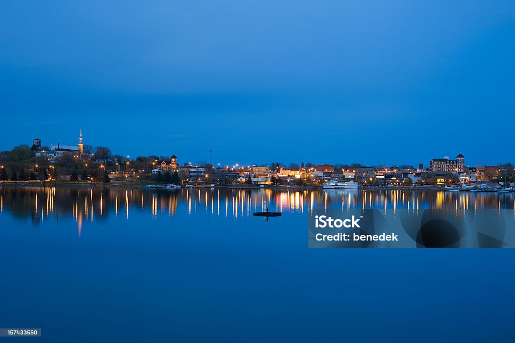 Kenora Ontario Canada and Lake of the Woods Lake of the Woods and Kenora, Ontario. Kenora Stock Photo