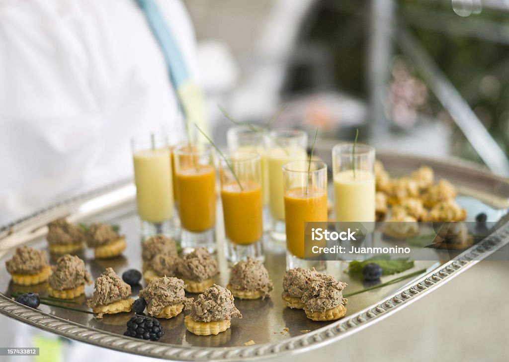 Tablett mit Appetithäppchen - Lizenzfrei Büfett Stock-Foto