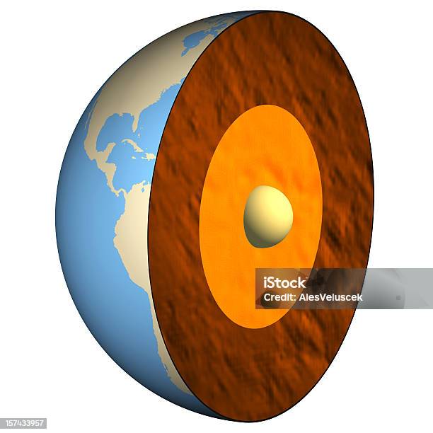 Foto de Metade De Terra e mais fotos de stock de Centro da Terra - Centro da Terra, Crosta terrestre, Globo terrestre