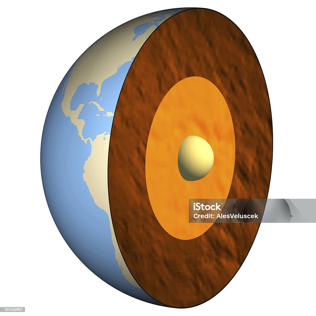 Половина земли - Стоковые фото Ядро Земли роялти-фри