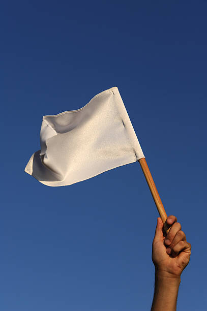 Bianco bandiera - foto stock