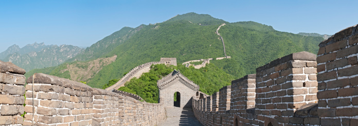 Jinshanling, Beijing, China - August 14, 2014 The Great Chinese Wall at Jinshanling