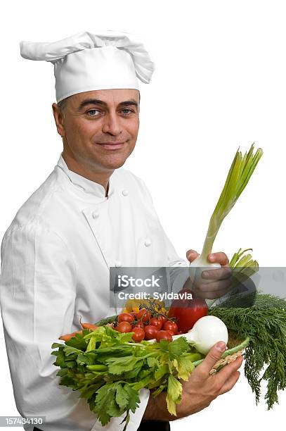 Foto de Chef Com Legumes e mais fotos de stock de 40-44 anos - 40-44 anos, Adulto, Adulto maduro