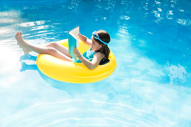 Children reading on a lifesaver