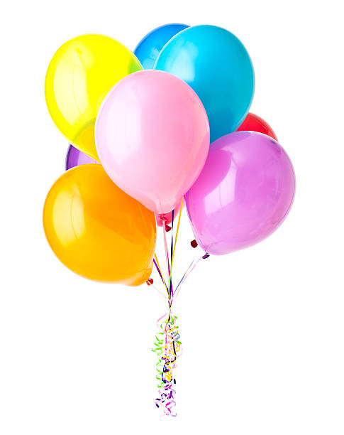 Bunch of Balloons  helium balloon stock pictures, royalty-free photos & images
