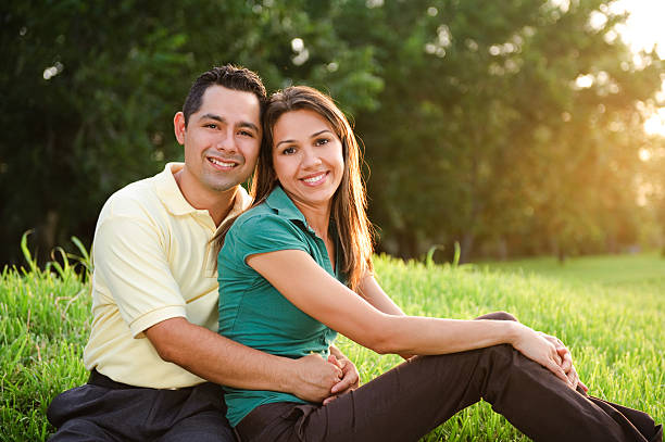 istock Beautiful latin couple 157434646