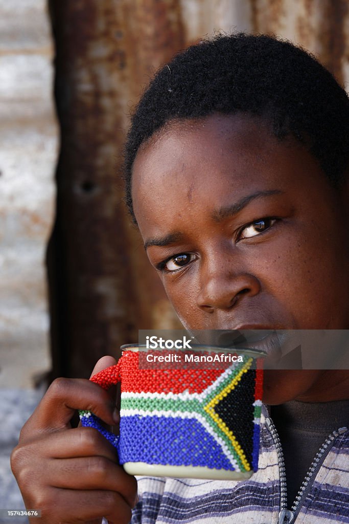 South African child drinking  Africa Stock Photo