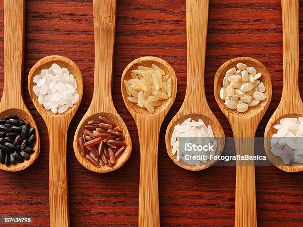 Reis Und Restaurant Spoons Stockfoto und mehr Bilder von Weißer Reis - Weißer Reis, Arborio-Reis, Reis - Grundnahrungsmittel