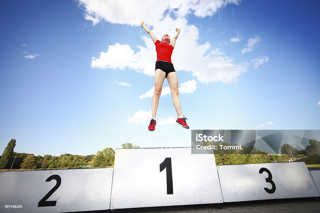 Der Gewinner - Lizenzfrei Siegerpodest Stock-Foto