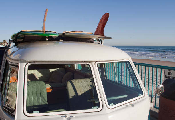 Surfer Van  daytona beach stock pictures, royalty-free photos & images