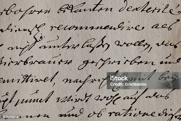 Szczegóły Odręcznie Napisane Pismo Od 1743 - zdjęcia stockowe i więcej obrazów Pismo ręczne - Pismo ręczne, Korespondencja, Makrofotografia