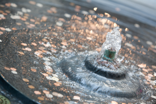 coins in the fountain