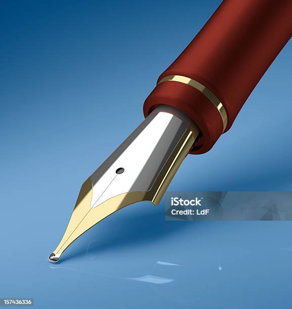 Fountain Pen Detail Stock Photo - Download Image Now - Pen, Single Object, Fountain Pen