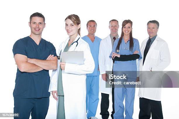 Feliz Equipo Médico Foto de stock y más banco de imágenes de Adulto - Adulto, Adulto joven, Alegre