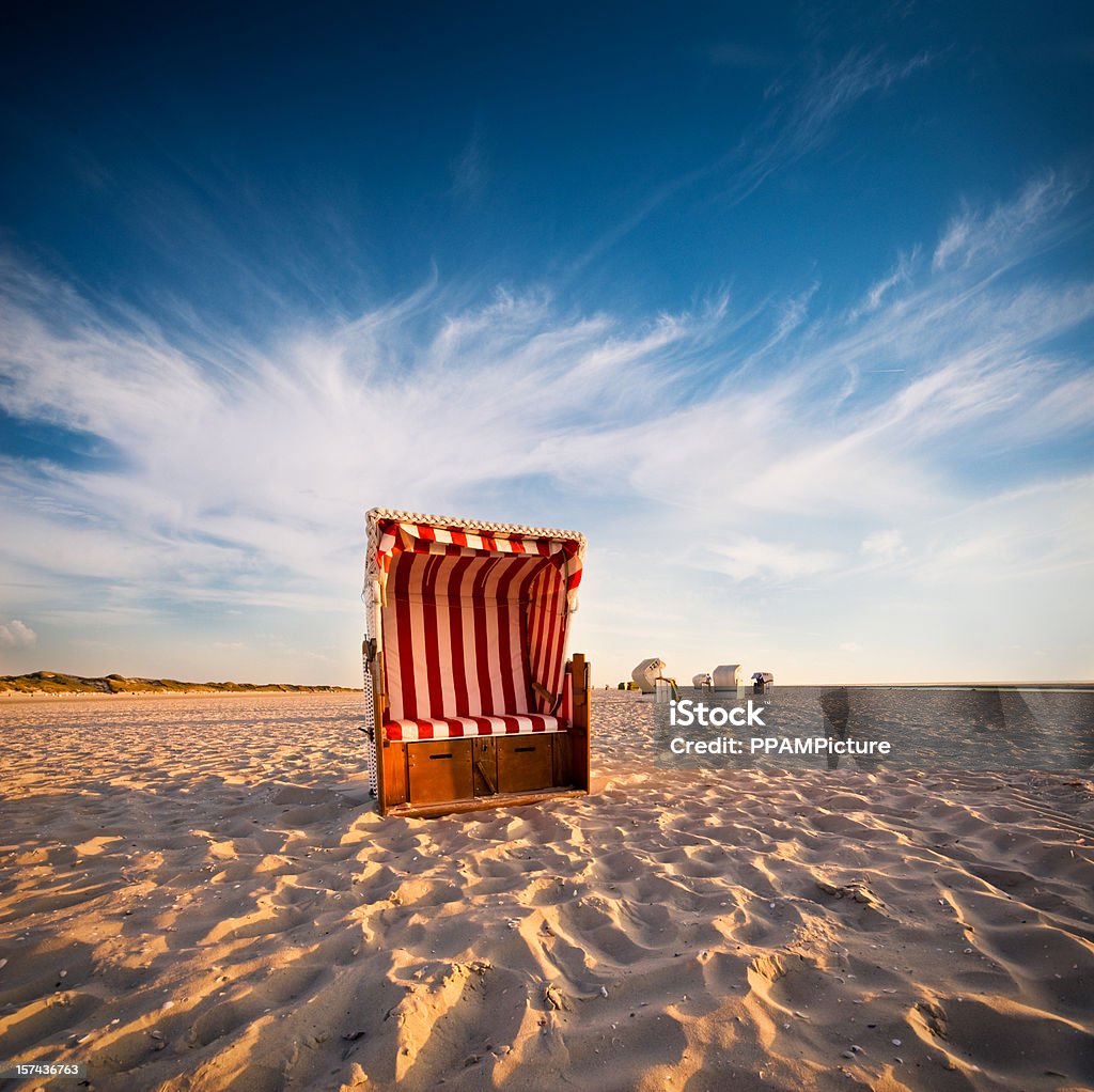 Beach chair  Hooded Beach Chair Stock Photo