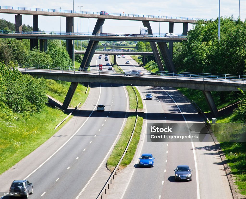 Ocupado Estrada Bridges - Royalty-free Nó de Junção de Autoestrada Foto de stock