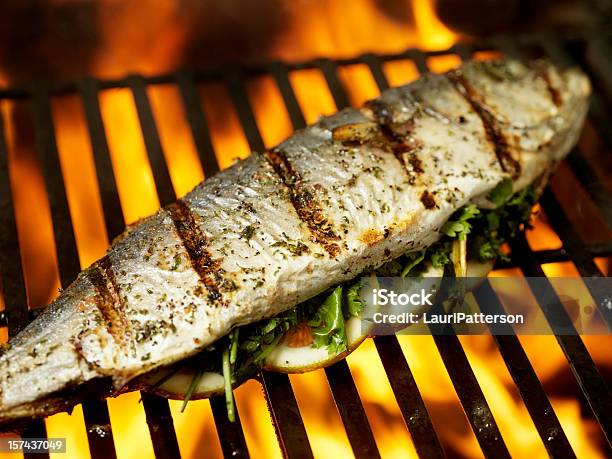 Yellow Fin Fisch Auf Dem Grill Stockfoto und mehr Bilder von Fisch - Fisch, Gegrillt, Gartengrill