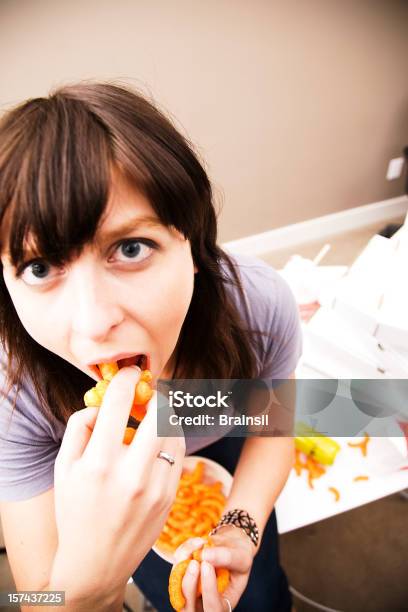 Compulsive Eating Stock Photo - Download Image Now - Eating, Eating Disorder, One Woman Only