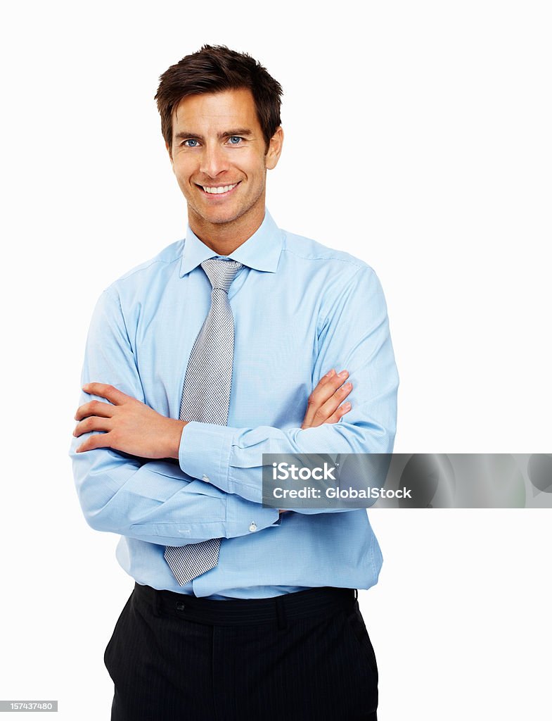 Atractivo hombre de negocios joven con los brazos cruzados - Foto de stock de 20 a 29 años libre de derechos