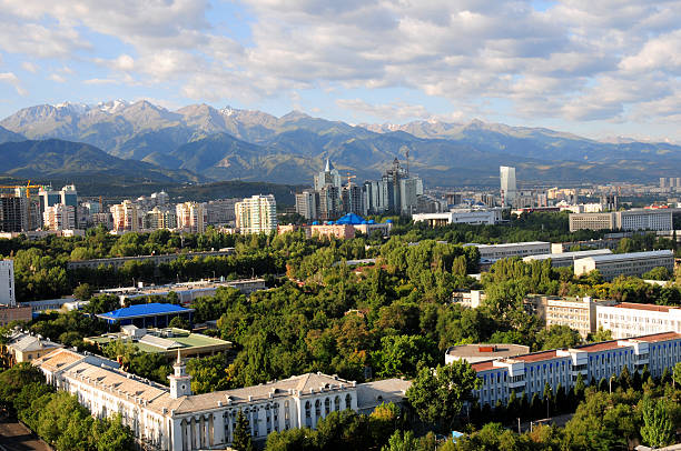 Almaty skyline stock photo