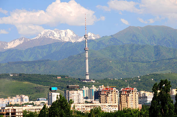 kok tobe tower - almaty fotografías e imágenes de stock