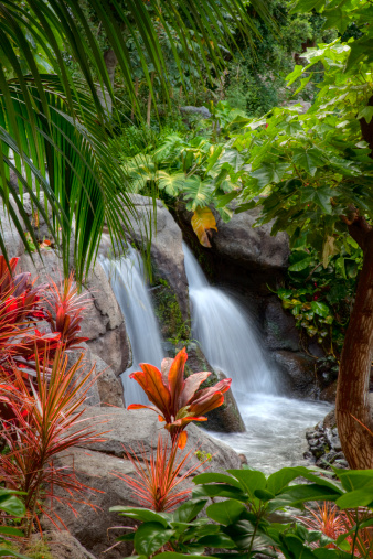 Long exposure photo of a waterfall in Hawaii on the Big Island