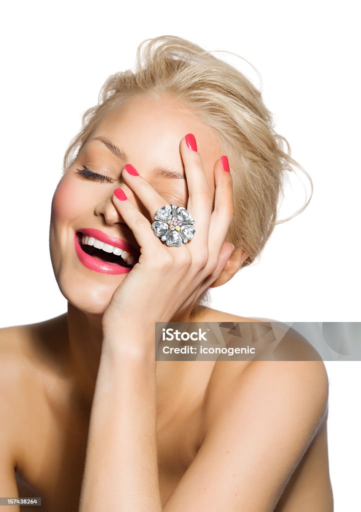 Modelo com anel - Foto de stock de Diamante - Pedra preciosa royalty-free