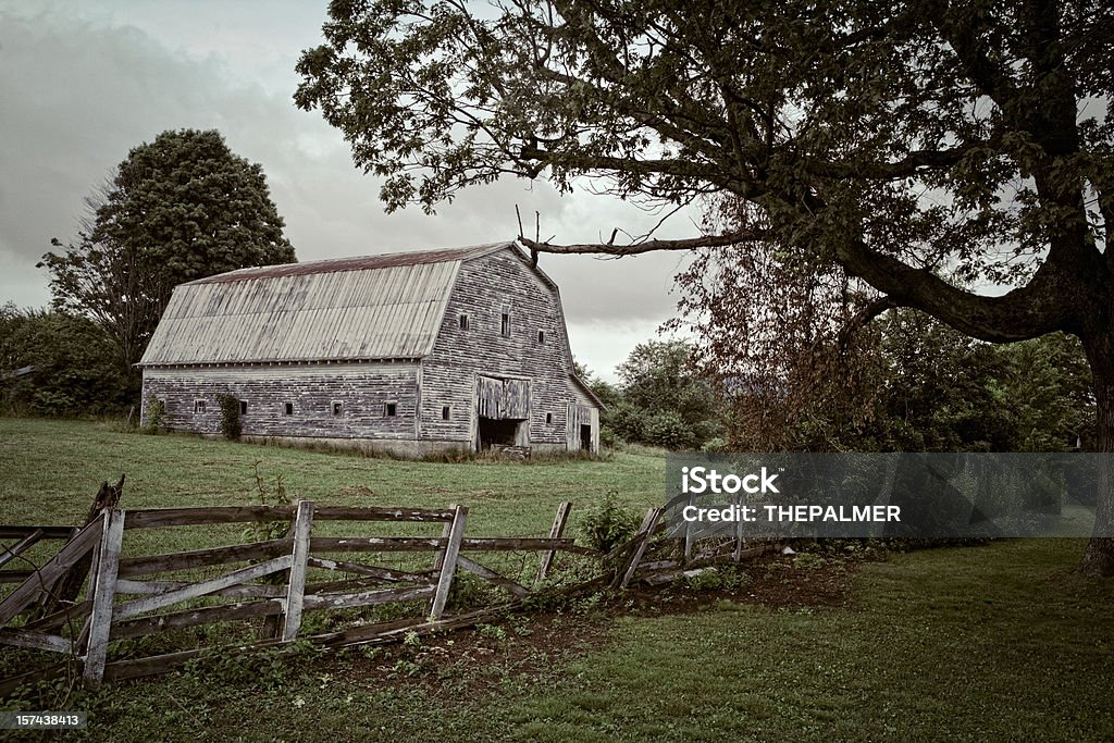 Opuszczony barnyard w Karolinie Północnej - Zbiór zdjęć royalty-free (Automatyczny filtr postprodukcyjny)