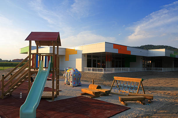 Preschool playground stock photo