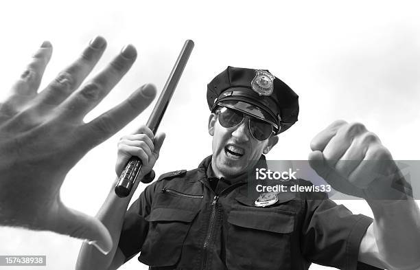 Police Aggression Stock Photo - Download Image Now - Police Force, Anger, Displeased