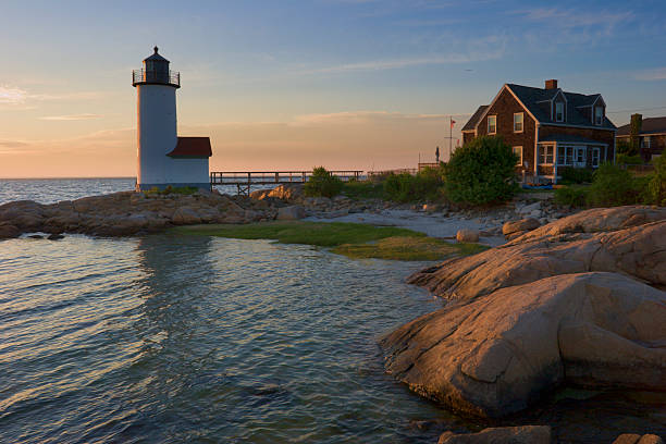 luce di annisquam, cape ann, ma - cape ann foto e immagini stock