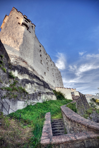 Private entrance to the historic Hohensalzburg fortress in Austria.