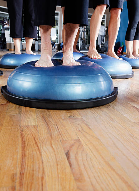 istock Close-up of feet in a Pilates Class 157439113