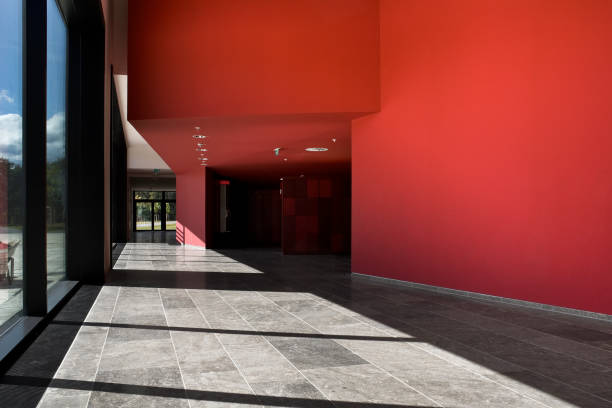 istock Entrance hall with red wall 157439123