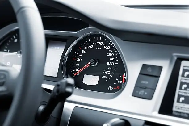 Photo of modern car cockpit