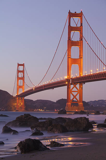 istock Golden Gate Bridge at Baker Beach shortly after sunset 157439674