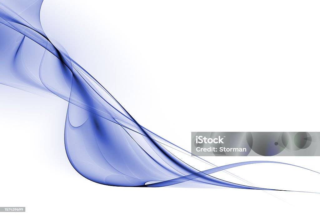 Astratto decorativo Forma blu su bianco - Foto stock royalty-free di Immagine mossa